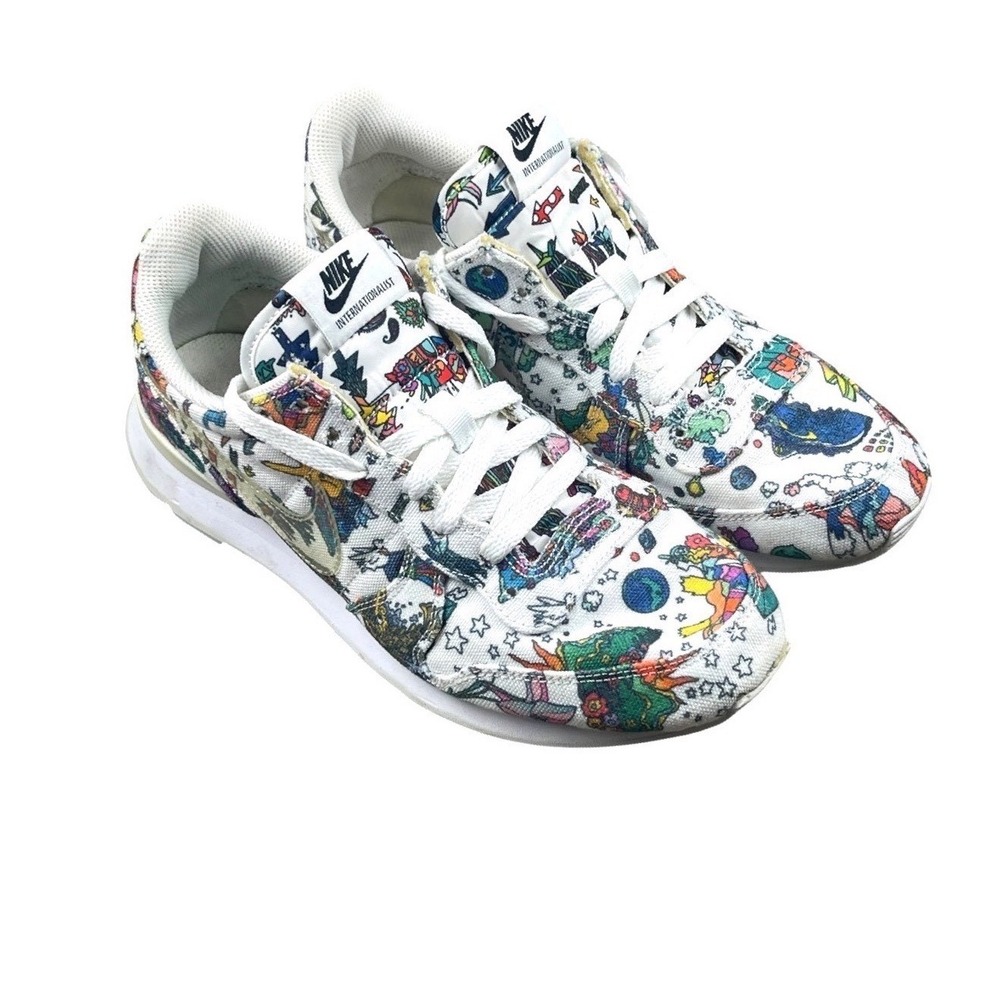 Nike Womens Multi Internationalist Size 8.5 Doodle‎ Cartoon Print 695754-100